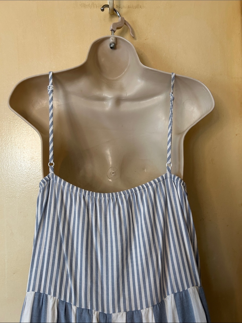 Wishlist Blue and White Striped Tiered Maxi Dress size S - Picture 7 of 11